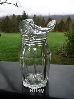 Georgian Anglo-Irish circa 1800's cut glass Water Jug Pitcher / Wine Pitcher