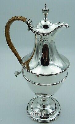 Georgian / George III Solid Silver Water / Wine Jug with large Crest