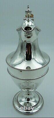 Georgian / George III Solid Silver Water / Wine Jug with large Crest