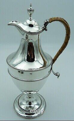 Georgian / George III Solid Silver Water / Wine Jug with large Crest