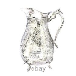 German Silver Antique Design Water Pitcher/Jug