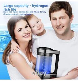 Glass Alkaline Lonizer Hydrogen Water Maker Generator Pitcher Kettle Jug 2000ML