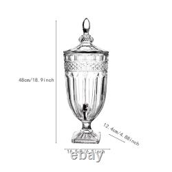 Glass Pitcher 3L Iced Tea Pitcher Clear Sturdy Water Carafe Juice Jug Juice