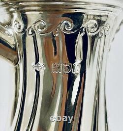 Good Quality Antique Solid Sterling Silver Hot Water Pot Jug for Tea 1908 Sibray