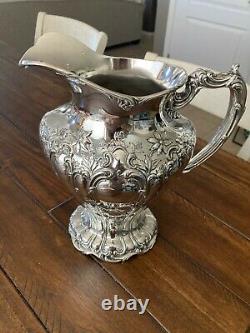 Gorgeous Huge 1956 Gorham Chantilly Sterling Silver Grand Water Pitcher 1205 Gms