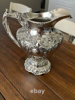 Gorgeous Huge 1956 Gorham Chantilly Sterling Silver Grand Water Pitcher 1205 Gms