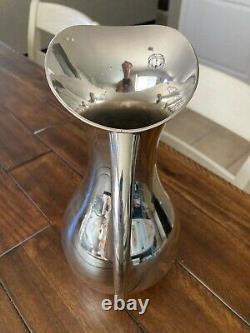 Gorgeous Huge Rare 1940 Modern Japan 950 Sterling Silver Water Pitcher 785 Grams