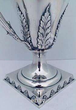 Gorgeous T B Starr Sterling Water Pitcher Applied Lion Faces & Acanthus Leaves