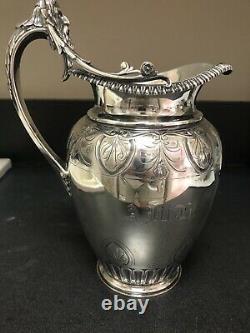 Gorham Coin Silver Water Pitcher Excellent