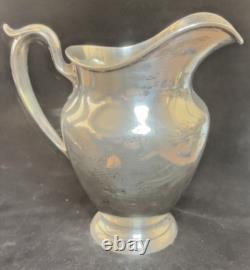 Gorham Sterling 9 Antique Water Pitcher 4 1/4 Pints 704 Grams No Dents Or Dings