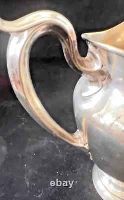 Gorham Sterling 9 Antique Water Pitcher 4 1/4 Pints 704 Grams No Dents Or Dings