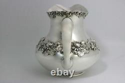 Gorham Sterling Silver Water Pitcher Water Lilies 1902 Date Mark