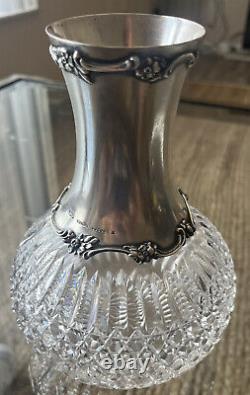 Gorham Sterling Silver and ABP Cut Glass Water Jug Carafe 1898