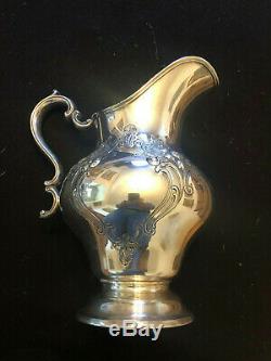 Gorham cir 1948 Sterling Silver Floral Scroll Large Water Pitcher