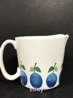 Gustavsberg Prunus pitcher, blue plum juice jug, water pitcher