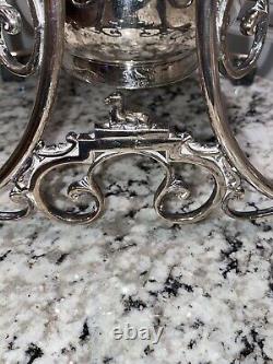 HALL ELTON Co. Silver Plate Insulated TILTING WATER COFFEE PITCHER Ornate 21