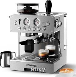 HANROSE Espresso Machine with Grinder, 20Bar Espresso Machine Stainless Steel