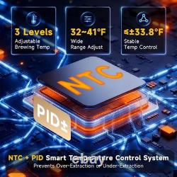 HANROSE Espresso Machine with Grinder, 20Bar Espresso Machine Stainless Steel