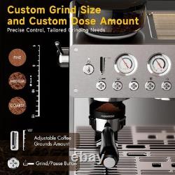 HANROSE Espresso Machine with Grinder, 20Bar Espresso Machine Stainless Steel