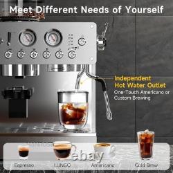HANROSE Espresso Machine with Grinder, 20Bar Espresso Machine Stainless Steel