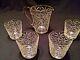 Hermes Crystal Water Jug / Pitcher And 4 Double Old Fashioned Tumblers