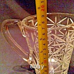 HERMES Crystal Water Jug / Pitcher And 4 Double Old Fashioned Tumblers