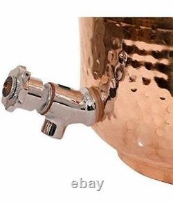 Hammered Copper Water Dispenser Matka Water Drinking Storage Pitchers Pot 16 L