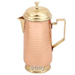 Hammered Pitcher for Serving Storage Water, Capacity 2 LTR Copper Water Jug T