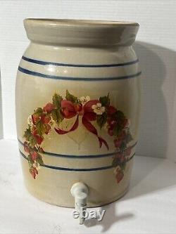 Hand Turned Marshall Pottery 3 Gallon Water Tea Dispenser Cooler Jug Crock