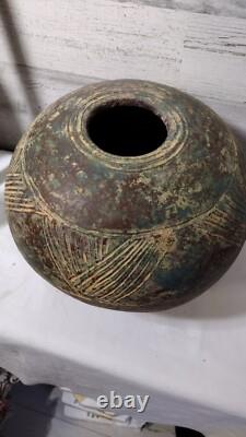 Handcrafted Antique Water Jug Pitcher Pot West Africa Ghana Primitive Pottery