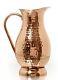 Handcrafted Hammered Copper Pitcher/jug Capacity 2 Liter-water Jug With Lid