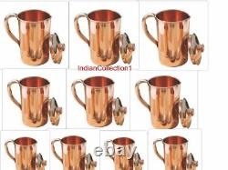 Handicraft Pure Copper Jug Water Pitcher Water Storage Smooth Finished 1500 ml