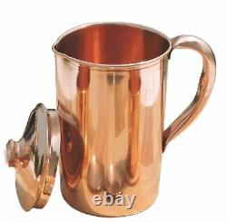 Handicraft Pure Copper Jug Water Pitcher Water Storage Smooth Finished 1500 ml