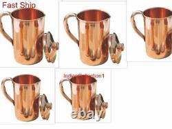 Handmade Pure Copper Pitcher Jug Bottle Ayurveda Benefit For Yoga 1500 ml