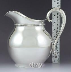 Handsome Vintage 1940s Wallace Sterling Silver Water Pitcher 5 Pints