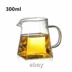 Heat-Resisting Clear Glass Tea Pitcher Square Creative Coffee Milk Pot Water Jug