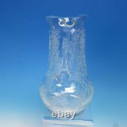 Heisey Glass Orchid Etch Water Jug Pitcher Tankard Ice Lip 9¾ inches
