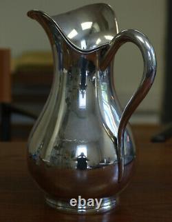 Hermès Water Pitcher Jug Silver Plated XL Vintage & Rare Made in France