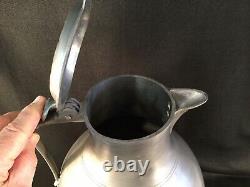 Huge Antique Pewter Water Wine Ale Beer Pitcher Or Jug Or Flagon