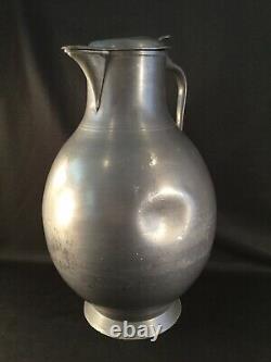 Huge Antique Pewter Water Wine Ale Beer Pitcher Or Jug Or Flagon