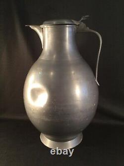 Huge Antique Pewter Water Wine Ale Beer Pitcher Or Jug Or Flagon