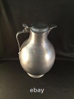 Huge Antique Pewter Water Wine Ale Beer Pitcher Or Jug Or Flagon