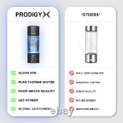 Hydrogen Water Bottle Portable Hydrogen Generator 10,000Ppb Potency Thick