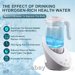 Hydrogen Water Generator 50 Oz Hydrogen Water Pitcher with SPE/PEM Technology, P