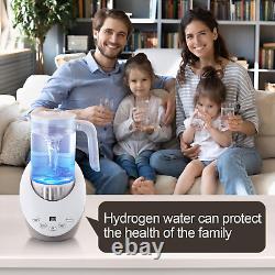 Hydrogen Water Generator 50 Oz Hydrogen Water Pitcher with SPE/PEM Technology, P