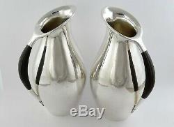 Iconic Pair GEORG JENSEN SILVER PITCHERS Sterling Wine ewers Water jugs J Rohde