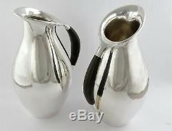 Iconic Pair GEORG JENSEN SILVER PITCHERS Sterling Wine ewers Water jugs J Rohde