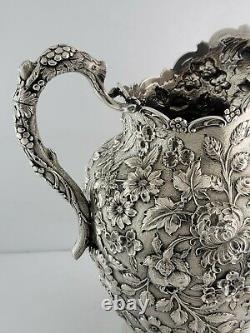 Incredible Sterling A. G. SCHULTZ & CO Water Pitcher REPOUSSE chased florals