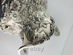 Incredible Sterling A. G. SCHULTZ & CO Water Pitcher REPOUSSE chased florals