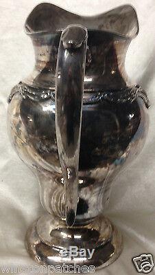 International Silver Wilcox Rochelle Water Pitcher 56 Oz Silverplate Hollowware